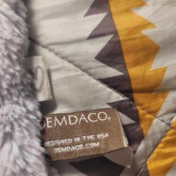 Demdaco Sweet Grey Bear 12” x 9” Plush Fury Baby Security Blanket Toy - Picture 3 of 9